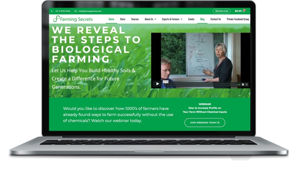 Australian organic farming course website