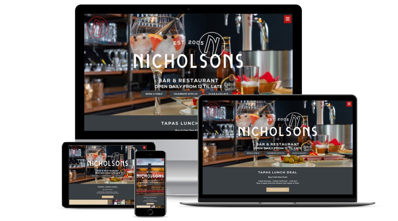 Nicholsons Restaurantl(UK)
Website Development for a Restaurant
www.nicholsonsrestaurant.co.uk